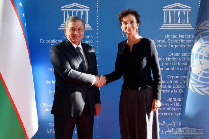O'zbekiston Prezidenti YUNESKO Bosh direktori bilan uchrashdi