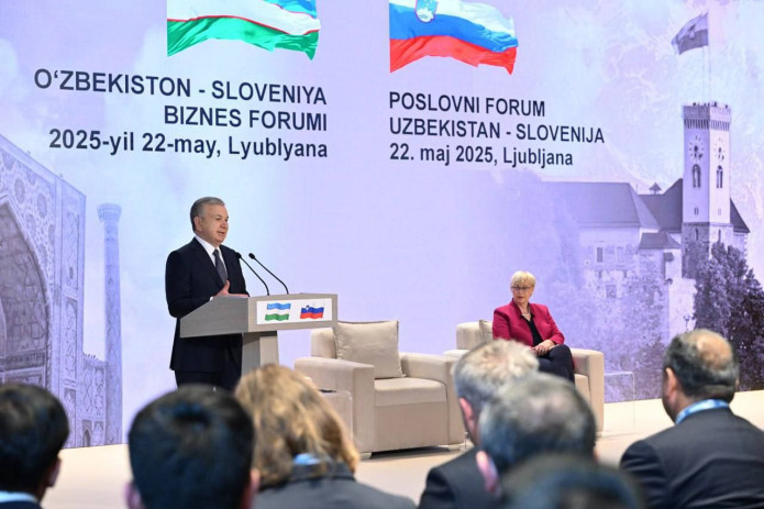 O‘zbekiston va Sloveniya Prezidentlari qo‘shma biznes forumida ishtirok etdi