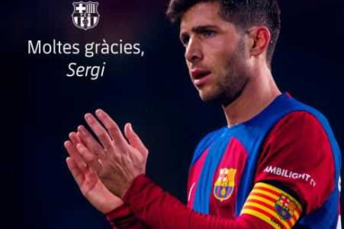 “Barselona” Serxi Roberto bilan xayrlashganini eʼlon qildi
