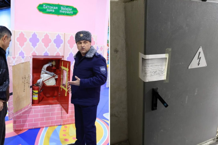 Toshkentda yong‘in xavfsizligi buzilgani sababli Savdo markazlardan biridagi bolalar maydonchasi yopildi