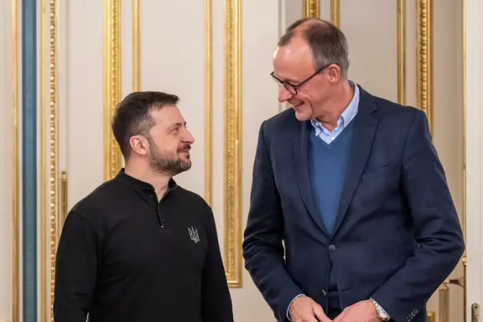 Zelenskiy Mersga: Ukraina Germaniyaning qo‘llab-quvvatloviga umid qilmoqda