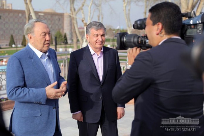 Президенты Узбекистана и Казахстана осмотрели достопримечательности Самарканда