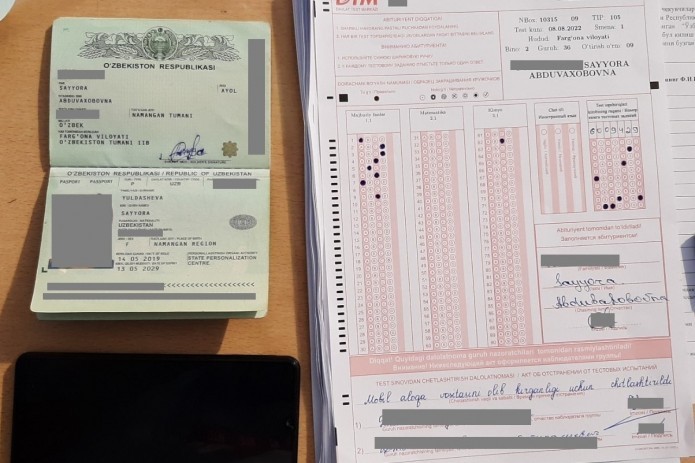 В первый же день экзаменов в Фергане поймали абитуриента, пронесшего телефон