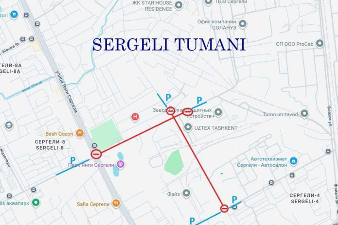 Toshkentda 25 dekabrdan ayrim ko‘chalarda harakat vaqtincha cheklanadi