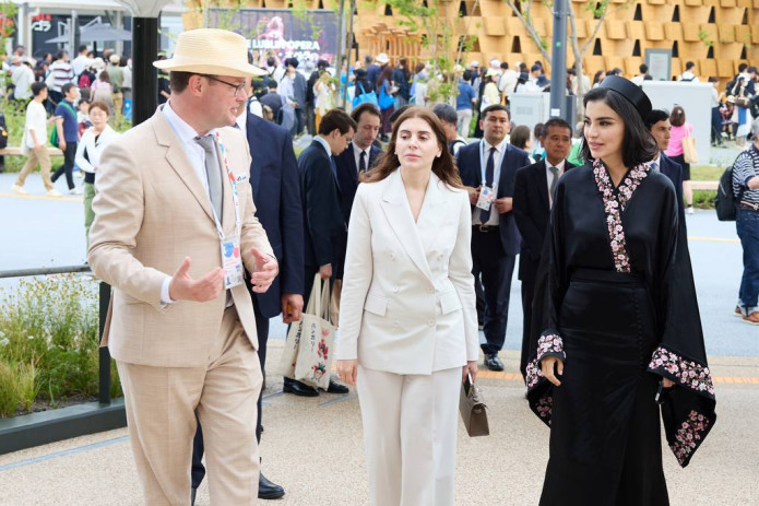 Saida Mirziyoyeva “EXPO-2025” doirasida Yaponiya, Fransiya, Vengriya va “Blue Ocean Dome” pavilonlarini tomosha qildi