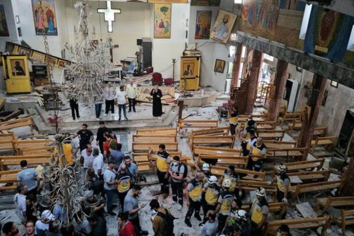 Damashqdagi cherkovda sodir etilgan terakt natijasida 20 kishi halok bo'ldi