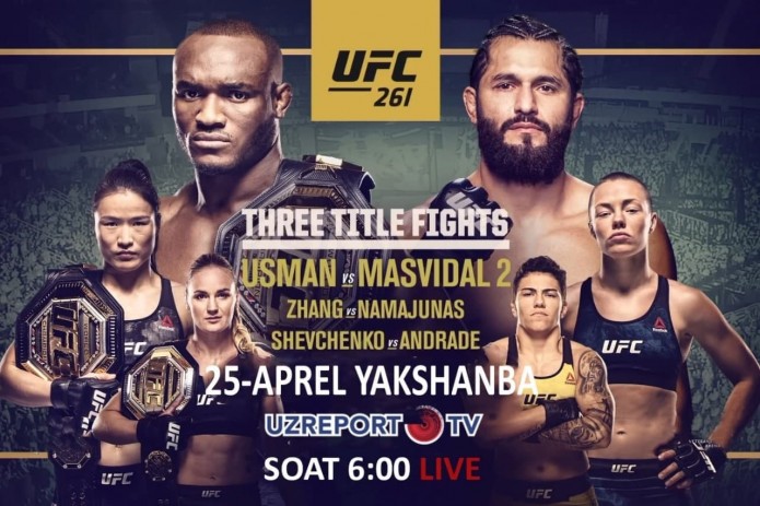 UZREPORT TV UFC 261 musobaqasi translyatsiya huquqini xarid qildi