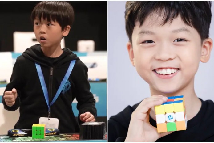 Xitoylik 9 yoshli maktab o'quvchisi Rubik kubigini terish bo’yicha jahon rekordini yangiladi (Video)