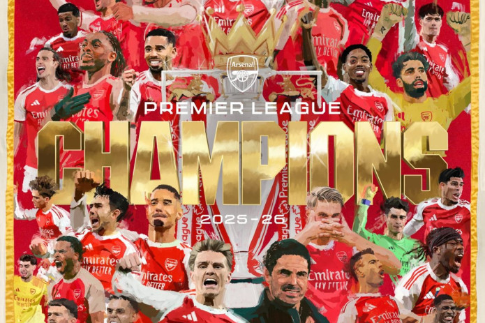 “Arsenal” 22 yillik tanaffusdan so‘ng Angliya chempioniga aylandi