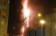В результате пожара в небоскребе в ОАЭ пострадали минимум семь человек